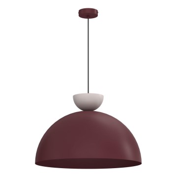 Závesný luster NEVIS na lanku 1xE27/15W/230V pr. 50 cm bordová