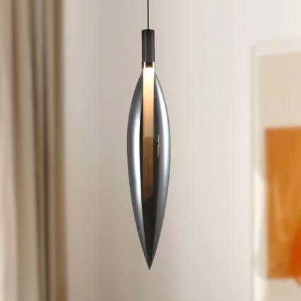 Závesný luster NORDIC na lanku 1xG9/5W/230V, čierny chróm