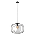 Závesný luster OVELLA 1xE27/15W/230V, priemer 46 cm, čierny