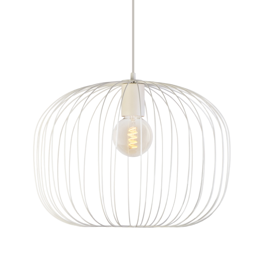 Závesný luster OVELLA 1xE27/15W/230V, priemer 46 cm, krémový