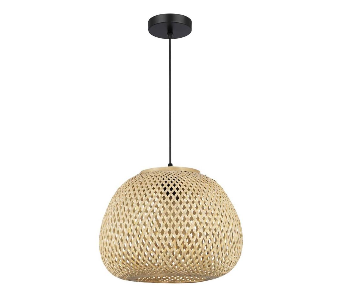 Závesný luster PETRA na lanku 1xE27/15W/230V, priemer 35 cm, bambus ML2585