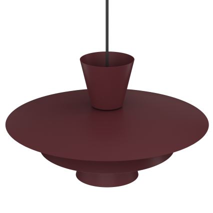 Závesný luster PLATO na lanku 1xE27/15W/230V bordová