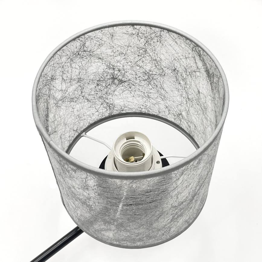 Závesný luster ROSA na reťazi, 3xE27/60W/230V, čierna/šedá