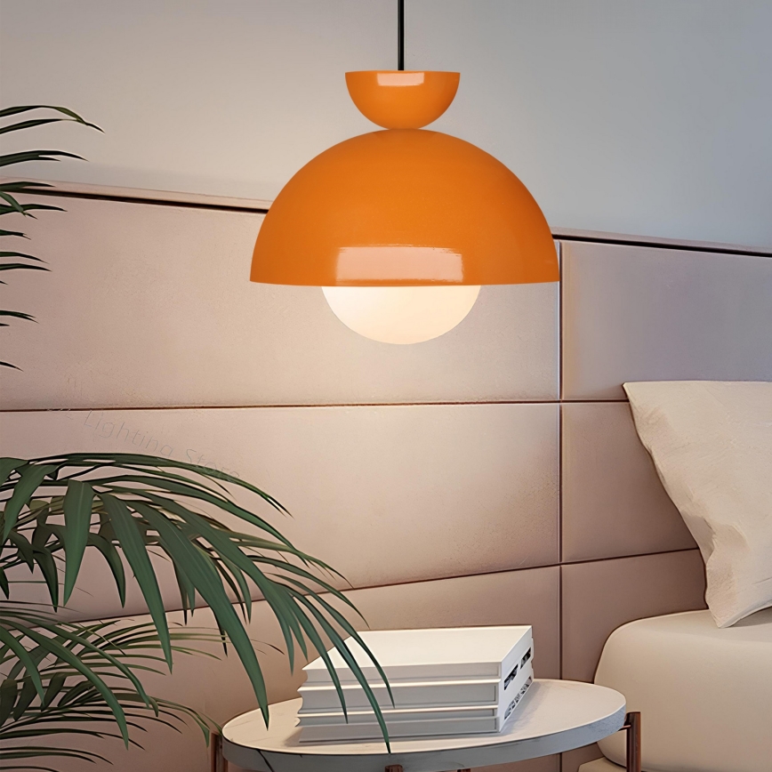 Závesný luster SALVA 1xE27/15W/230V oranžový