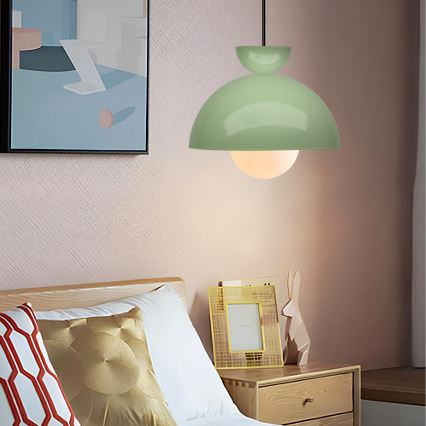 Závesný luster SALVA na lanku 1xE27/15W/230V zelený