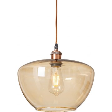Závesný luster SEVENTIES E27/60W/230V dymový/hnedý