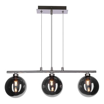 Závesný luster SOMUL 3xG9/20W/230V dymovo čierny