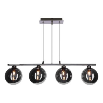 Závesný luster SOMUL na lanku 4xG9/20W/230V dymovo čierny