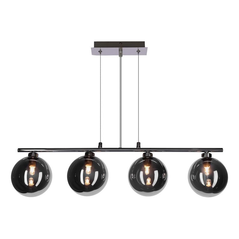 Závesný luster SOMUL na lanku 4xG9/20W/230V dymovo čierny