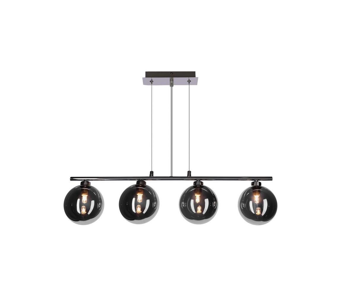 Závesný luster SOMUL na lanku 4xG9/20W/230V dymovo čierny 34-44259