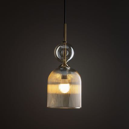 Závesný luster SOPHIA 1xE14/10W/230V čierna/dymovo-béžová