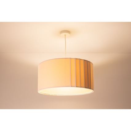Závesný luster STRIPES 1×E27/60W/230V, Ø 60 cm, krémový