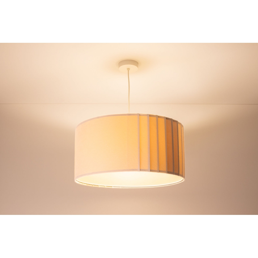 Závesný luster STRIPES 1×E27/60W/230V, Ø 60 cm, krémový