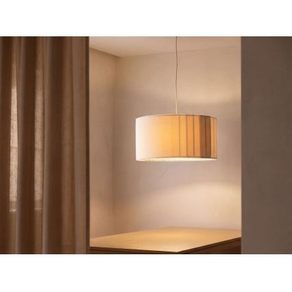 Závesný luster STRIPES 1×E27/60W/230V, Ø 60 cm, krémový