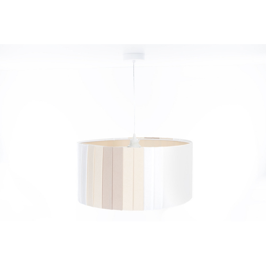 Závesný luster STRIPES 1×E27/60W/230V, Ø 60 cm, krémový