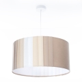 Závesný luster STRIPES na lankách 1xE27/60W/230V, priemer 60 cm, béžový