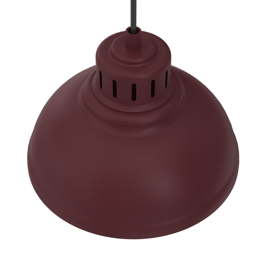 Závesný luster SVEN na kábli 2xE27/15W/230V bordový