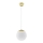 Závesný luster TOYA na lane 1xE27/60W/230V, priemer 20 cm, biela/zlatá