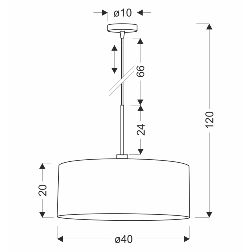 Závesný luster VANTI 1xE27/40W/230V tehlový