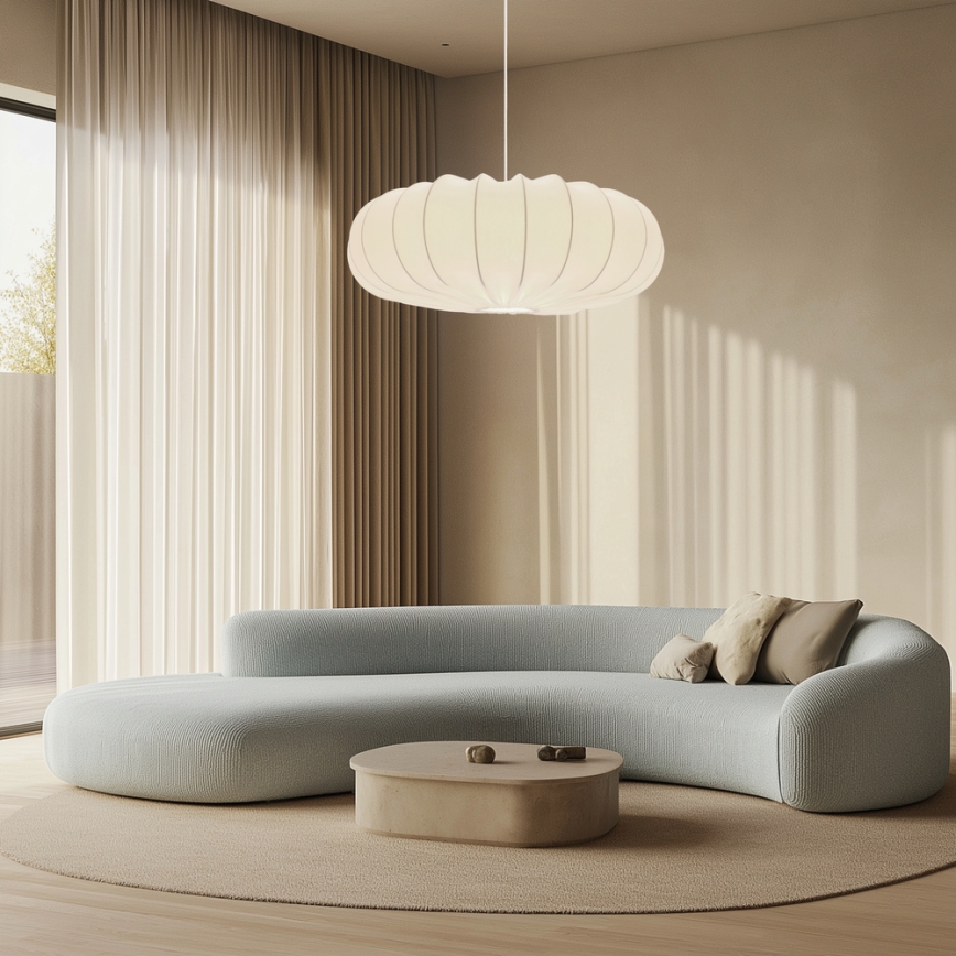 Závesný lustre CAFEE 1xE27/40W/230V pr. 66 cm biela