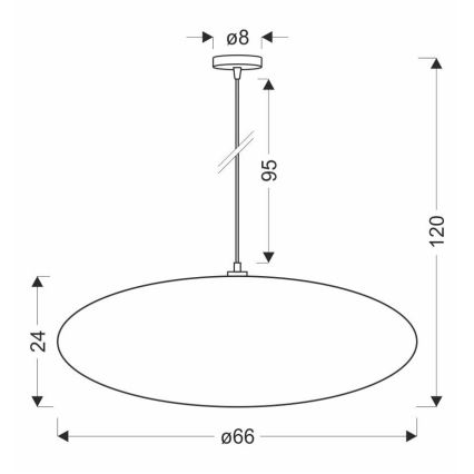 Závesný lustre CAFEE 1xE27/40W/230V pr. 66 cm biela