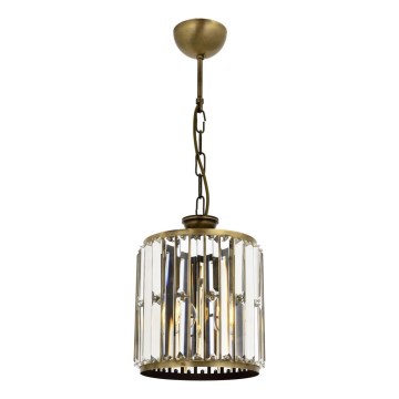 Závesný lustre CRYSTALLINE 1xE27/6W/230V bronzový