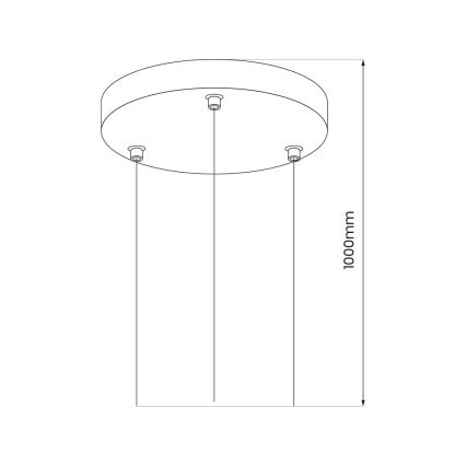 Závesný systém pre svietidlá MAQ 18W/24W/50W 1m čierna