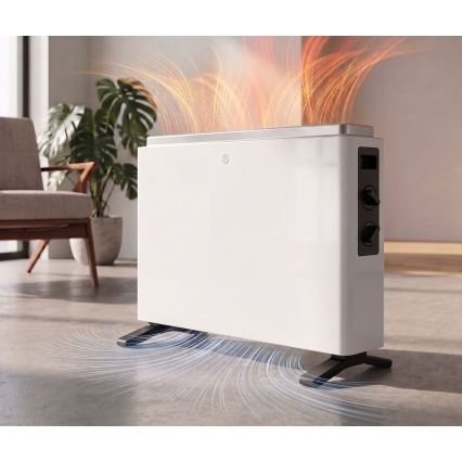ZEVENTI - Elektrický priamotop/konvektor 800/1200/2000W/230V biela