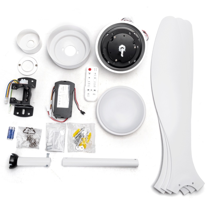 ZEVENTI - LED stmievateľný stropný ventilátor ULUWATU LED/20W/230V 2700-6500K 132cm biely + diaľkové ovládanie