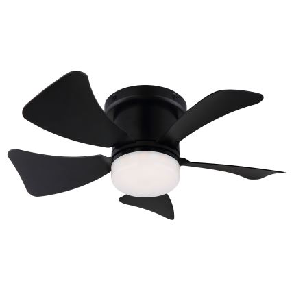 ZEVENTI - LED Stmievateľný stropný ventilátor MUNDAKA LED/10W/230V 3000-6500K čierna + diaľkové ovládanie