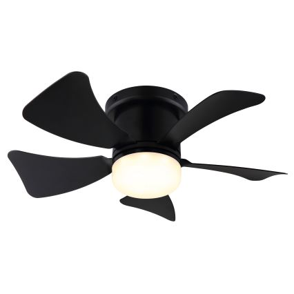 ZEVENTI - LED Stmievaťelný stropný ventilátor MUNDAKA LED/10W/230V 3000-6500K čierna + diaľkové ovládanie