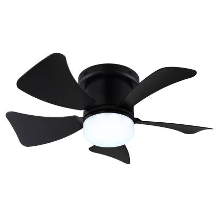 ZEVENTI - LED Stmievaťelný stropný ventilátor MUNDAKA LED/10W/230V 3000-6500K čierna + diaľkové ovládanie