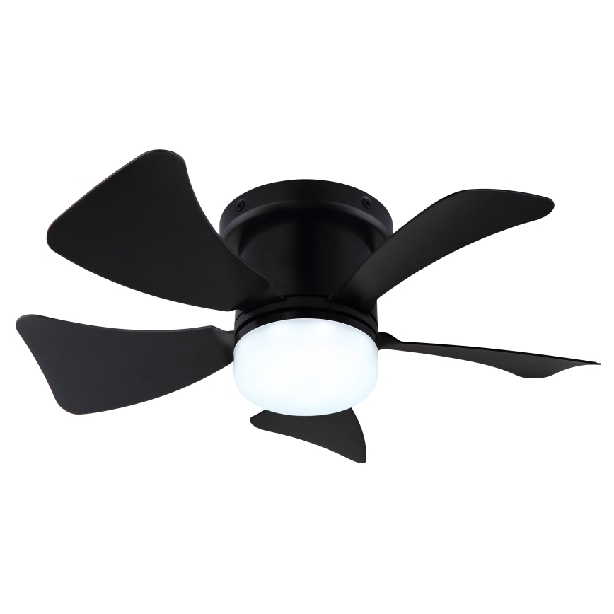 ZEVENTI - LED Stmievaťelný stropný ventilátor MUNDAKA LED/10W/230V 3000-6500K čierna + diaľkové ovládanie