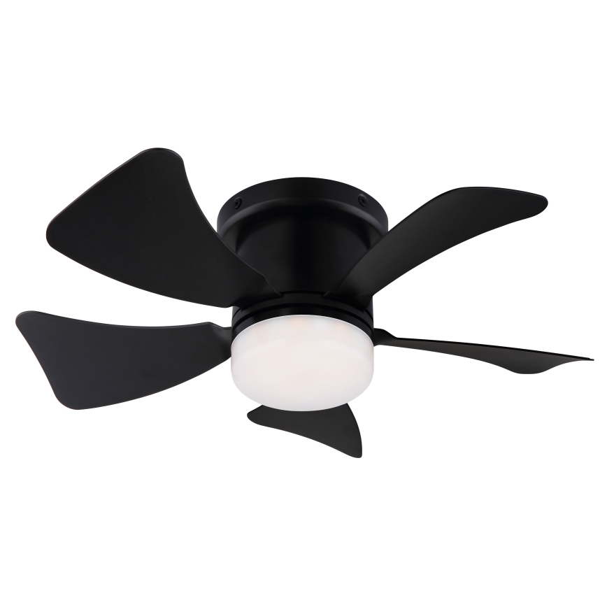 ZEVENTI - LED Stmievaťelný stropný ventilátor MUNDAKA LED/10W/230V 3000-6500K čierna + diaľkové ovládanie