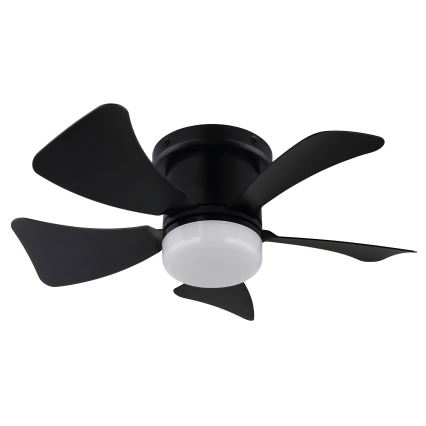 ZEVENTI - LED Stmievaťelný stropný ventilátor MUNDAKA LED/10W/230V 3000-6500K čierna + diaľkové ovládanie