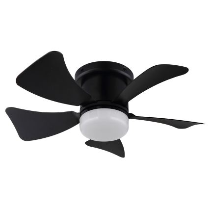 ZEVENTI - LED Stmievaťelný stropný ventilátor MUNDAKA LED/10W/230V 3000-6500K čierna + diaľkové ovládanie