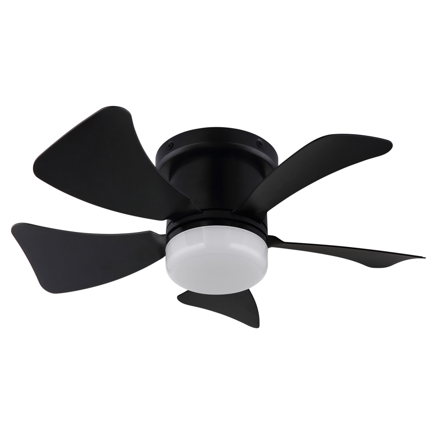 ZEVENTI - LED Stmievaťelný stropný ventilátor MUNDAKA LED/10W/230V 3000-6500K čierna + diaľkové ovládanie