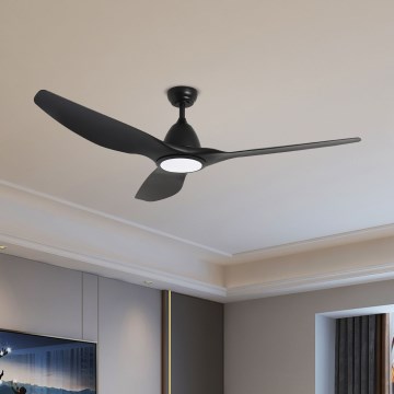 ZEVENTI - LED Stmievateľný stropný ventilátor URBINO LED/20W/230V 3000-6000K Wi-Fi Tuya čierna + diaľkové ovládanie
