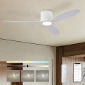 ZEVENTI - LED stmievateľný stropný ventilátor VENTORA LED/24W/230V 3000/4000/6000K Wi-Fi Tuya biely + diaľkové ovládanie