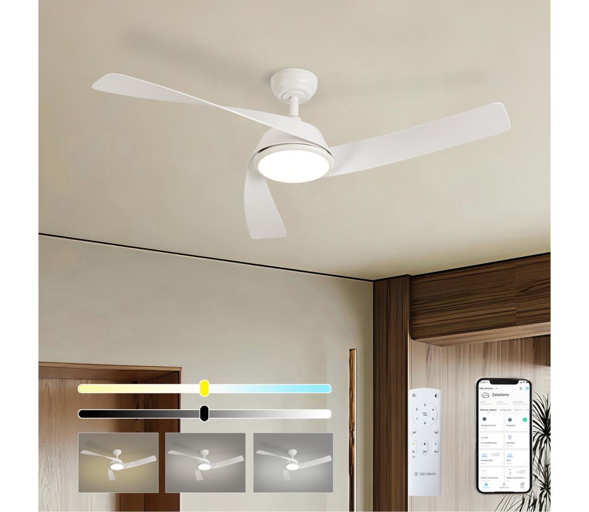 ZE - LED stropný látor AERYS LED/24W/230V Wi-Fi Tuya biela + diaľkové ovládanie ZEV041