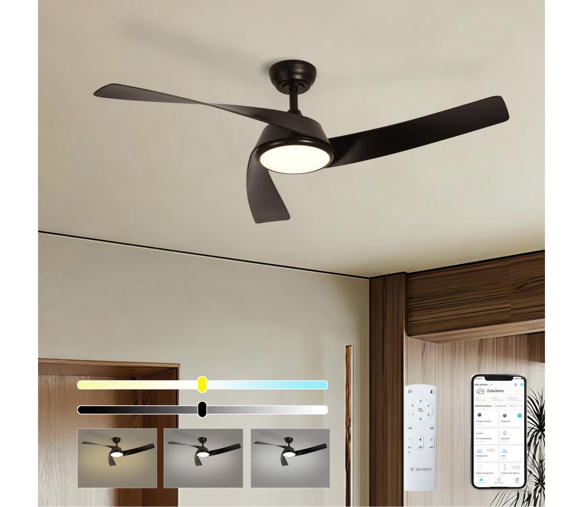ZE - LED stropný látor AERYS LED/24W/230V Wi-Fi Tuya čierna + DO ZEV042