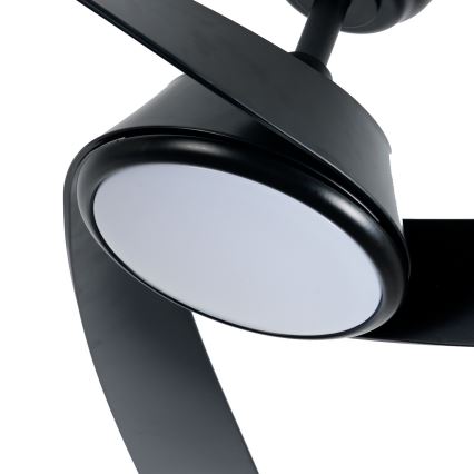 ZEVENTI - LED stmievateľný stropný ventilátor AERYS LED/24W/230V 3000/4000/6000K Wi-Fi Tuya čierny + diaľkové ovládanie