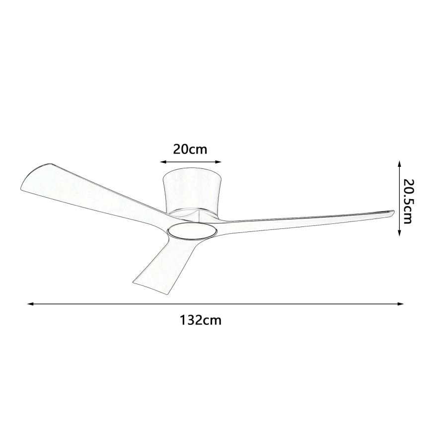 ZEVENTI - LED stmievateľný stropný ventilátor AUREX LED/24W/230V 3000/4000/6000K Wi-Fi Tuya čierna + diaľkové ovládanie