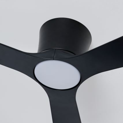 ZEVENTI - LED stmievateľný stropný ventilátor AUREX LED/24W/230V 3000/4000/6000K Wi-Fi Tuya čierna + diaľkové ovládanie