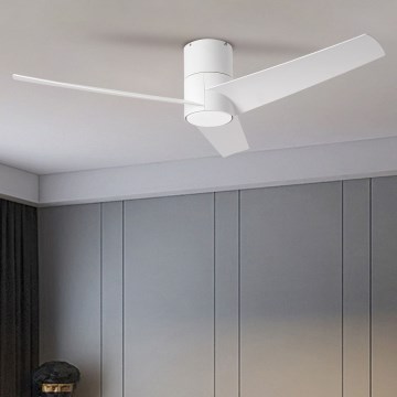 ZEVENTI - LED Stropný ventilátor BARROSA LED/18W/230V 3000/4000/6000K Wi-Fi Tuya biela + diaľkové ovládanie