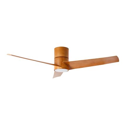 ZEVENTI - LED Stropný ventilátor BARROSA LED/18W/230V 3000/4000/6000K Wi-Fi Tuya hnedá + diaľkové ovládanie