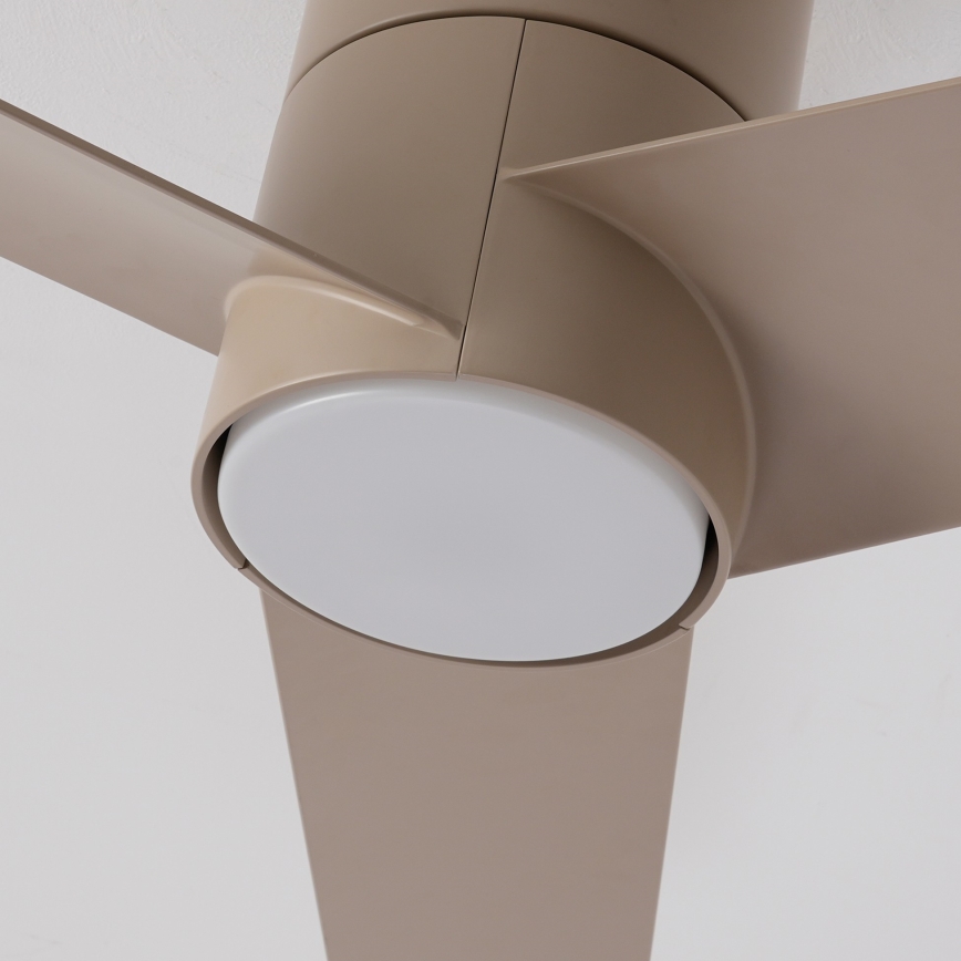 ZEVENTI - LED stropný ventilátor BARROSA LED/18W/230V 3000/4000/6000K Wi-Fi Tuya béžový + diaľkové ovládanie
