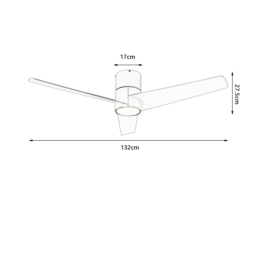 ZEVENTI - LED stropný ventilátor BARROSA LED/18W/230V 3000/4000/6000K Wi-Fi Tuya béžový + diaľkové ovládanie