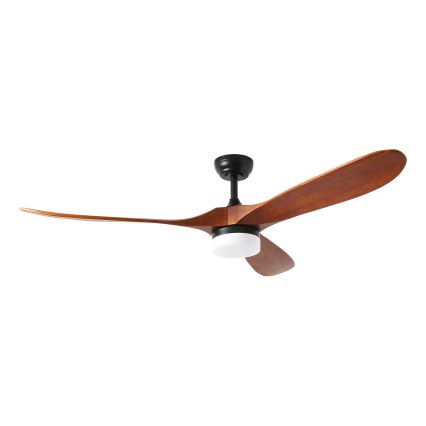ZEVENTI - LED Stmievateľný stropný ventilátor GINOSA LED/18W/230V 3000-6000K Wi-Fi Tuya čierna/dub + diaľkové ovládanie