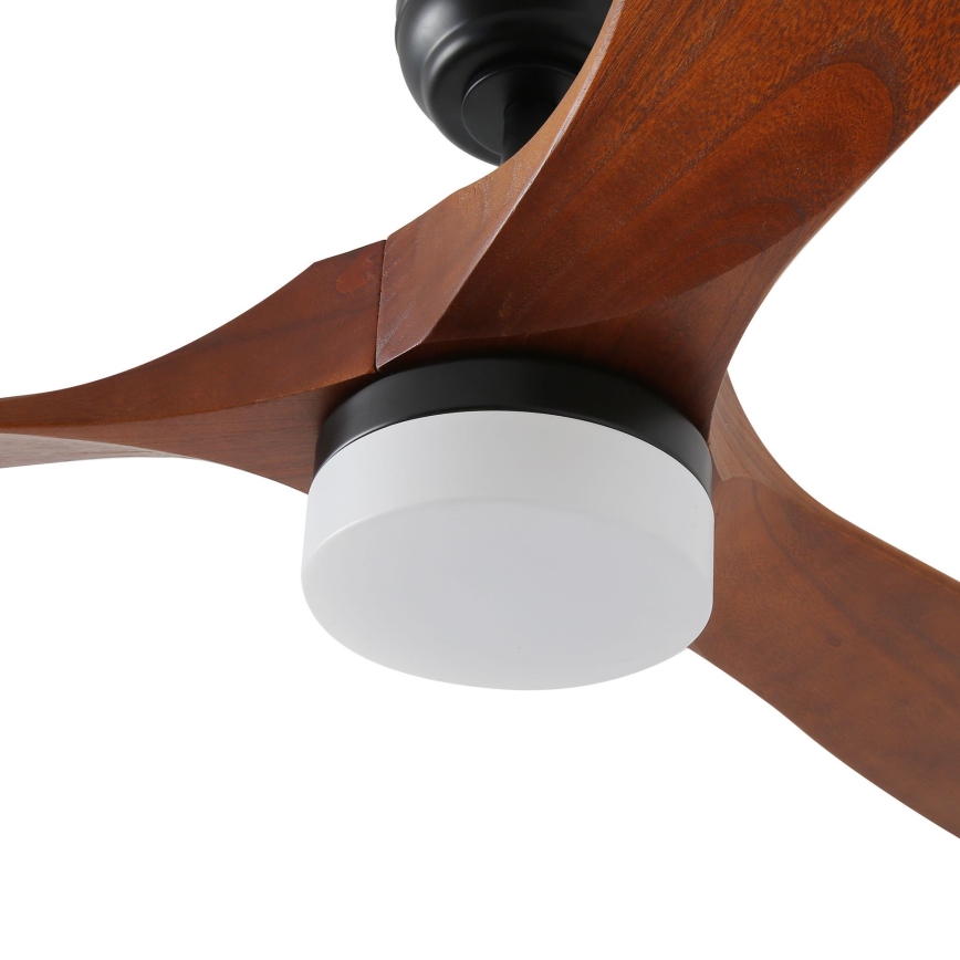 ZEVENTI - LED Stmievateľný stropný ventilátor GINOSA LED/18W/230V 3000-6000K Wi-Fi Tuya čierna/dub + diaľkové ovládanie